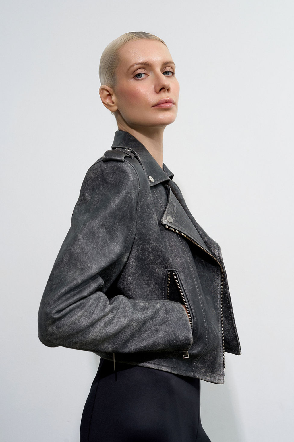 Gray Cropped Jacket
