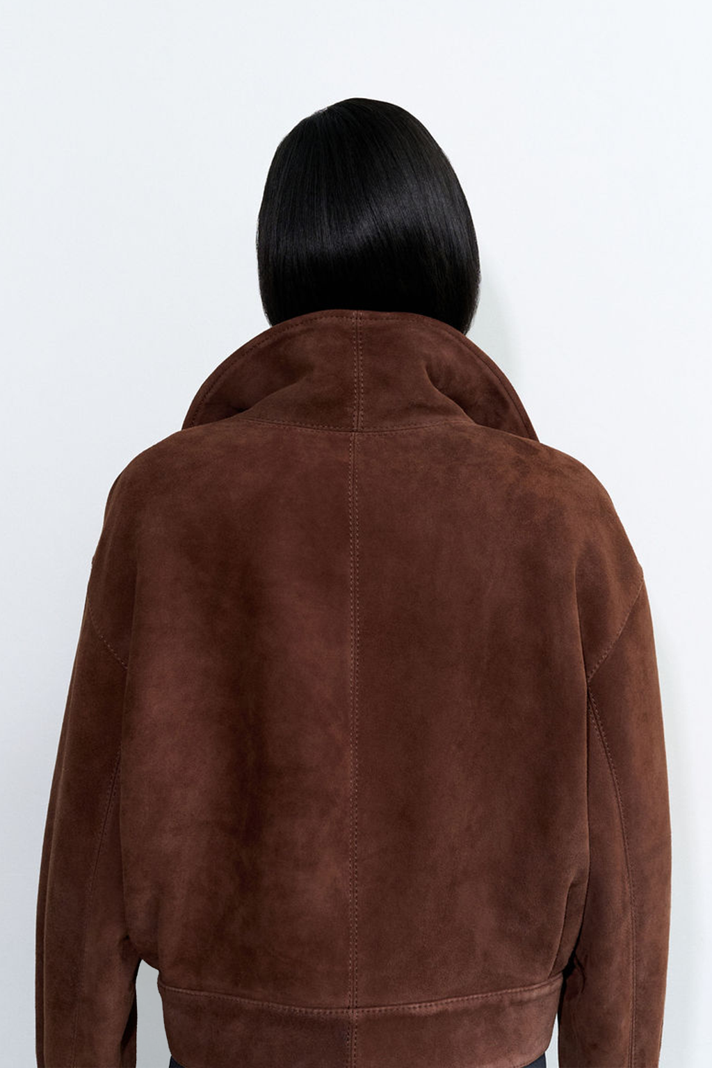 Brown Suede Bomber