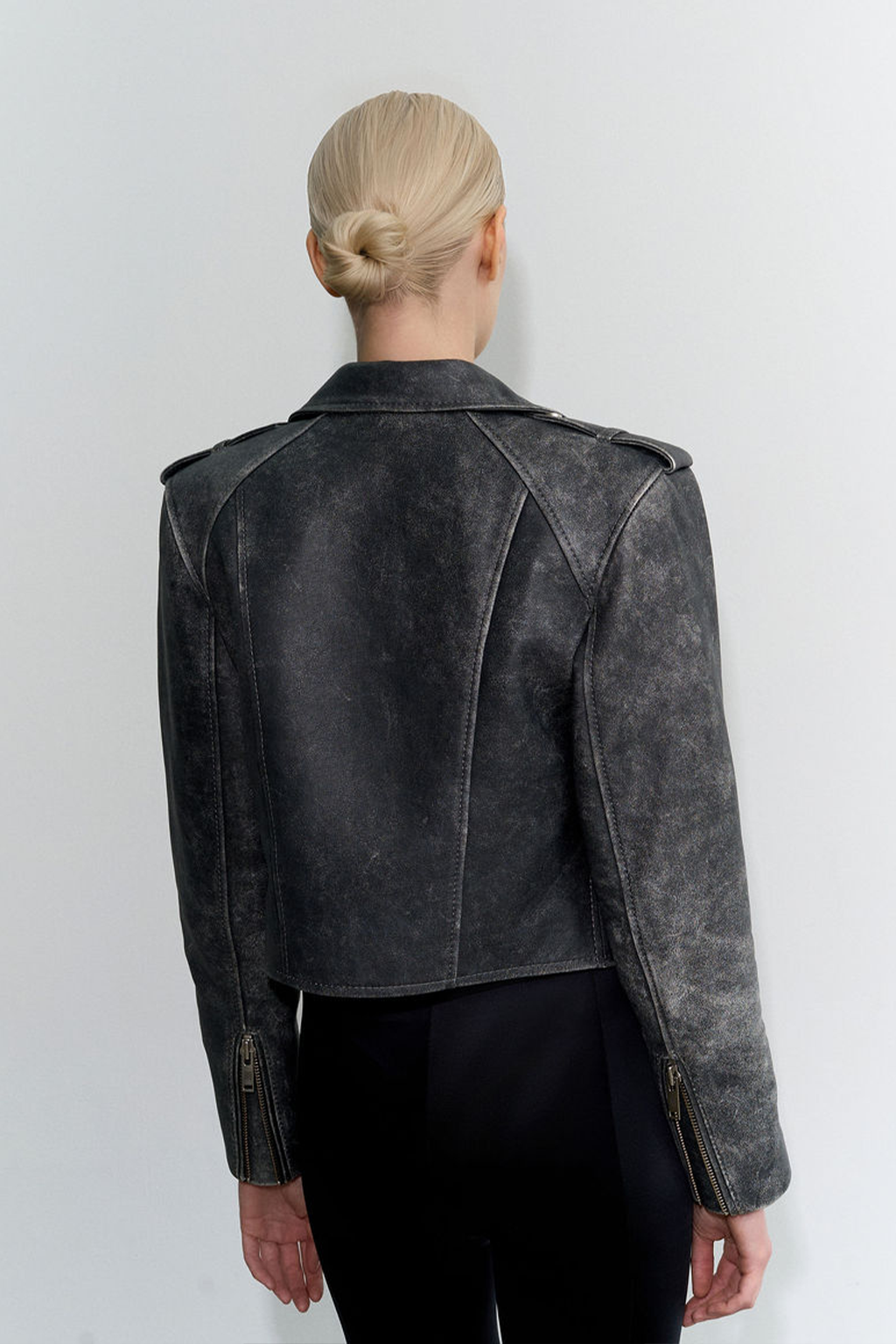 Gray Cropped Jacket