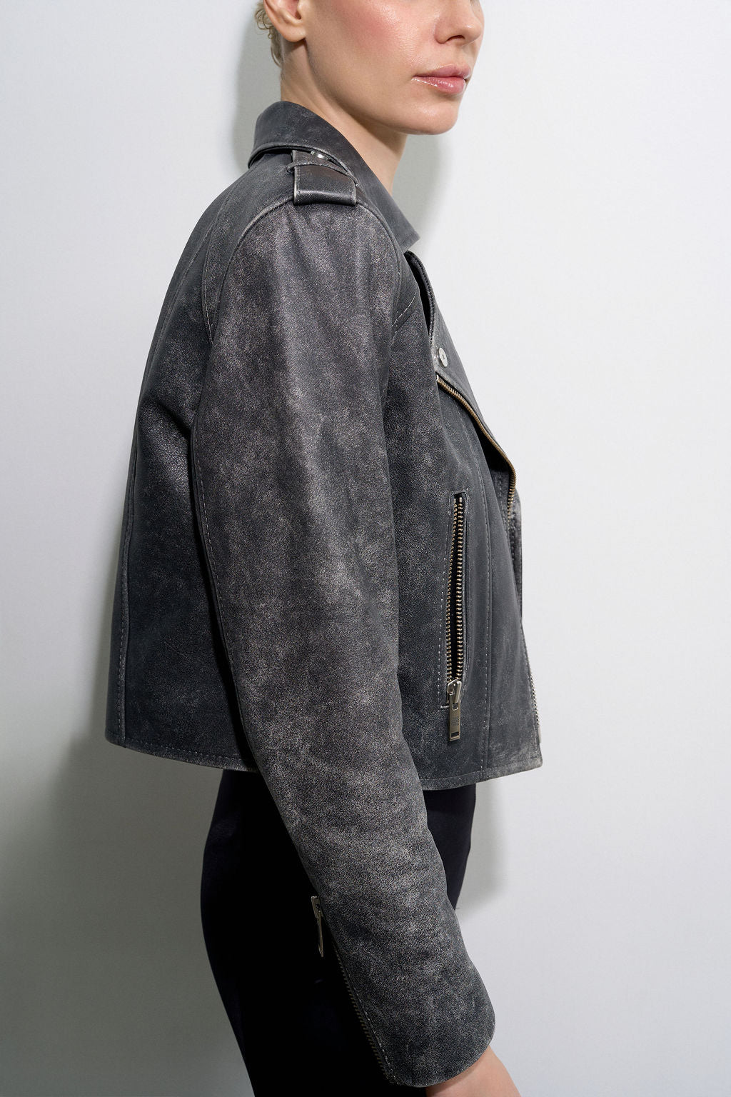 Gray Cropped Jacket