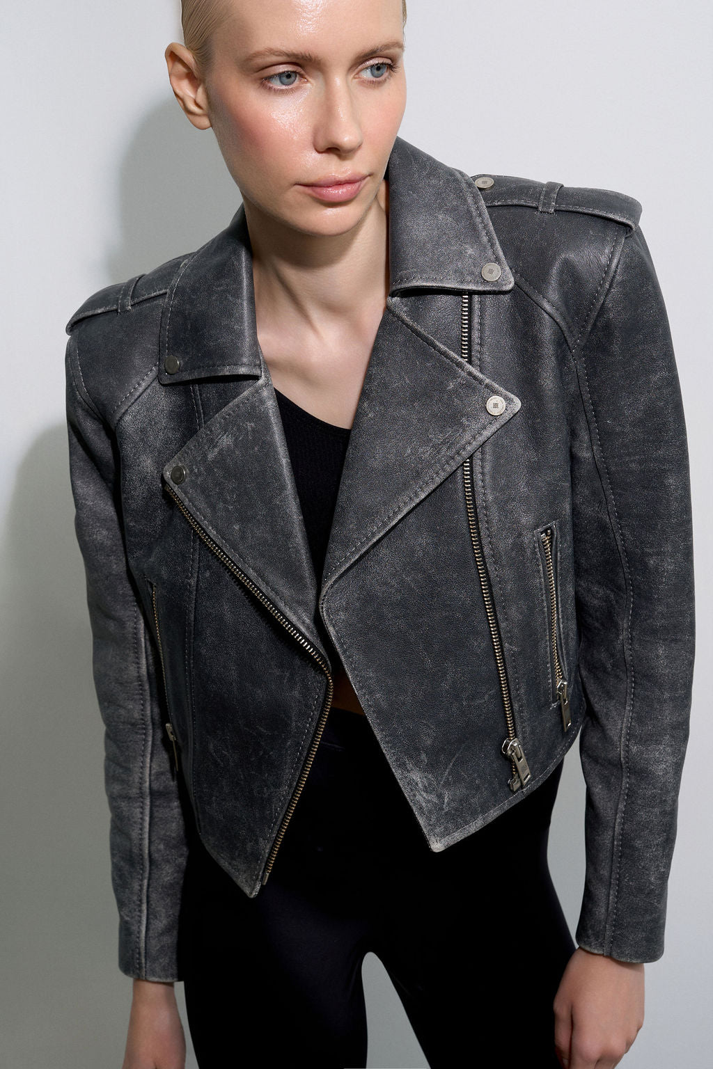 Gray Cropped Jacket