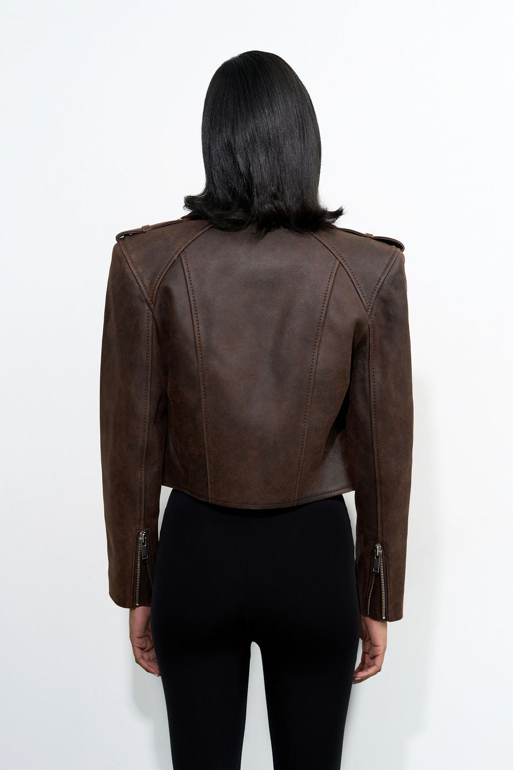 Brown Cropped Jacket