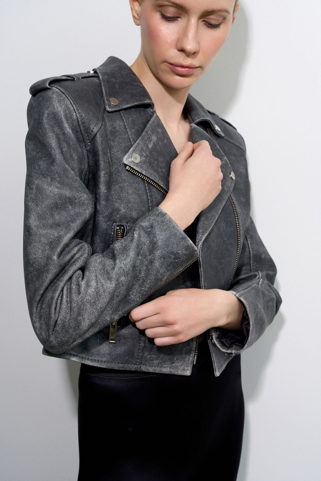 Gray Cropped Jacket